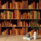 ReWallpaper Peel and Stick Wallpaper Brown Library Wallpaper 3D Effect Bedroom Vintage Wallpaper Self Adhesive Sticky Vinyl Wrap for Furniture Art Deco Book Wallpaper for Walls 44.5cm×3m
