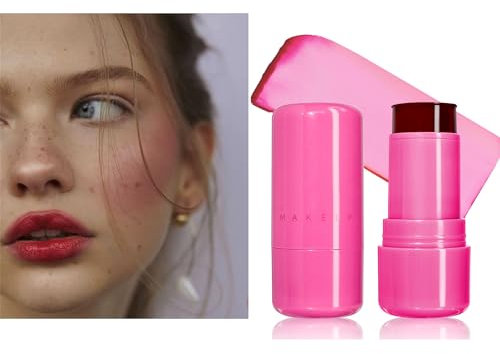 Cooling Water Jelly Tint,Jelly Blush Stick,Long Lasting Milk Jelly Blush Stick-1,001+ Swipes Per Stick,Jelly Texture Moisturising,Buildable Watercolor Finish