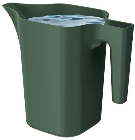 PECZEKO Gießkanne 1,8 Liter für Haus & Garten - aus robustem Kunststoff - giesskanne zur einfachen Bewässerung von Blumen, Pflanzen und zimmerpflanzen 1er-Set (1 Pack) Grüne Kiefer