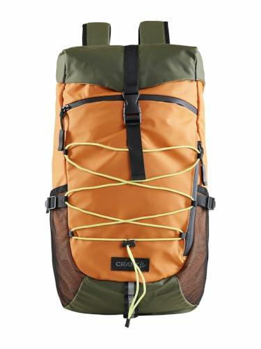 Craft ADV ENTITY TRAVEL BACKPACK 25 L | Wanderrucksack Damen und Herren | Chestnut | Wasserdichte Reißverschlüsse | Versstellbare Gurte | Laptoptasche | Camping Rucksack mit Brust- und Hüftgurt
