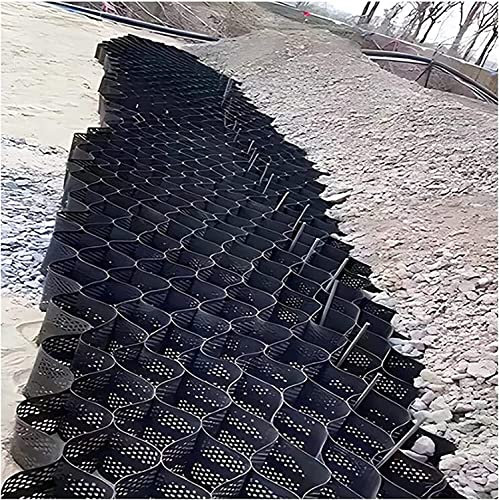 ROBAUN Garten-Stützmauergitter Bodengitter für Kies, 5,1 cm, Polyethylen-Gitter für Erbsen, kleine Steinbodenfüllung, Parkplatz, Auffahrt, Schuppen, Boden, Weg, steile Steigung Gitter (6 x 7 m)