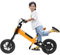 RUETERY 12 Zoll Laufrad ab 5 Jahre, Elektrlaufrad für Kinder, E Bike Kinder, Elektro Motorrad Kinder, 3 Geschwindigkeit, Verstellbarer Sitz, Tragfähigkeit 70kg, für Kinder, Jungen und Mädchen, Orange