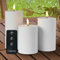Nordic Flame Premium LED Kerzen 3er Set für Außen – Flackernde 3D Flamme, Wetterfest, Fernbedienung & Timer, Für Garten/Balkon/Terrasse, Grau, Weiß, Sand – Ideal für Outdoor-Dekoration (Weiß)