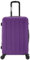 Flexot® F-3045 | Koffer mit V-Erweiterung | Alu-Teleskopgriff | 360° Räder leise rollend | Reisekoffer | Trolley | Aufgabegepäck | (Violett, L, mittlerer Koffer)