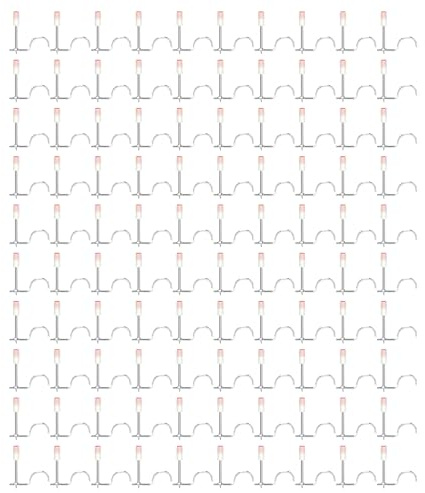 VOCUE Lot de 100 pistolets à clous silencieux pour fixation murale - Cloueur à air manuel réglable - Accessoire de travail du métal