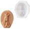 Saiyana Stampi in silicone, stampi per candele in silicone, per resina epossidica, candele, sapone, decorazione per la casa (foto ovale Madonna f)