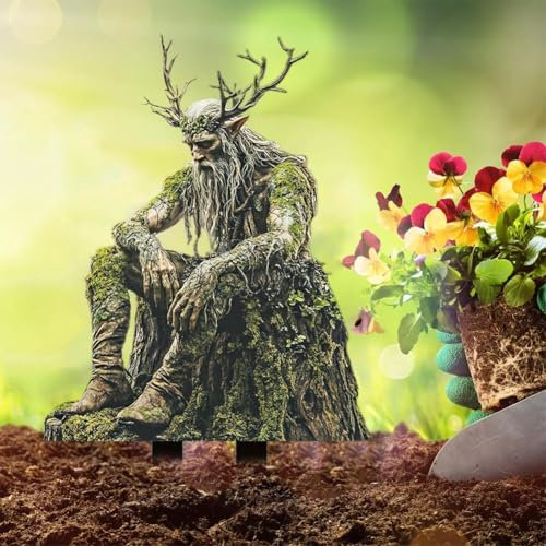 Fairy Garden Stakes Garden Ground Insert Fairy Garden Accessories Elf Decorative Garden Stakes Acrylic 2D Flower Pot Stake Tree Man Elf Statue Ornaments for Pot Plants Yard Lawn Decor