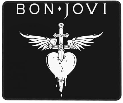 GLOPANTE Rock Band Bon Multifunctional Mouse Pad Full-width Printed Design Mouse Pad Precision Stitched Edges Non-slip and Wear-resistant 10 x 12 in