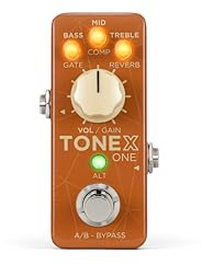 IK Multimedia TONEX ONE Double Special Edition Mini Guitar Amp & Cab Modeling Pedal, Vintage Brown Finish, 20 Exclusive Tone Models, AI Modeled Amps, Stereo TRS Out, USB Interface