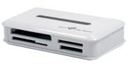 Belkin Media RW - Lector de Tarjetas de Memoria Externo, Hi Speed USB 2.0, 21 in 1, Color Blanco