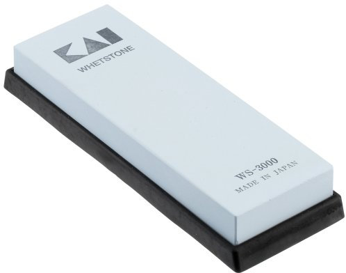 KAI Schleifstein, Körnung: 3000 - Japanischer Messerschärfer Polierabzug - Stein Abziehstein Wetzstein für Messer Whetstone Abmessung: 18,5 x 6,4 x 2 cm