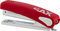SAX 219 Heftgerät, für bis zu 10 Blatt, modernes und stilvolles Design, aus robustem Metall, manueller Hefter, geeignet für Büro, Schule und Zuhause, effiziente Handhabung, Rot