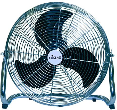 fraschetti 496065 - Ventilador (ventilador con aspas para el hogar, Negro, Cromo, Piso, Mesa, Giratorio, 100 W, Corriente alterna)
