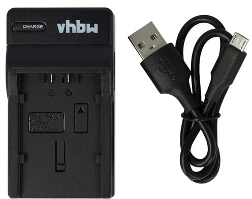 vhbw USB Ladegerät kompatibel mit Panasonic VW-VBG070, VW-VBG130, VW-VBG260 Kamera Camcorder/Akku - Ladeanzeige, 8,4 V