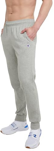Champion Men's Jersey Jogger Sweatpants, Oxford Gray, L UK