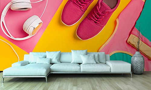 Fotomural Vinilo Pared Deportivo Barato Cascos Salón | Fotomurales Pared | Fotomural Decorativo | Mural | Vinilo Decorativo | Varias Medidas 150 x 100 cm | Decoración Gimnasios | Deportes Varios