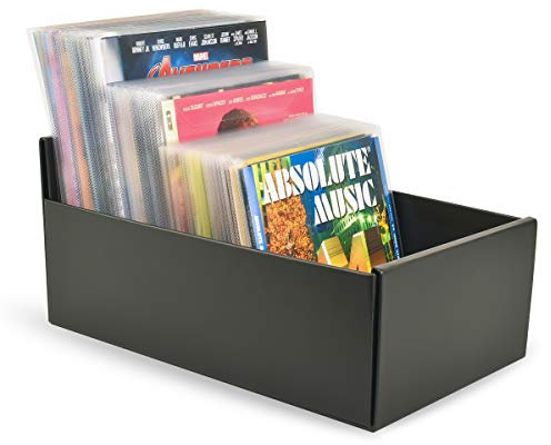 3L Aufbewahrungsbox für DVD, CD und Blu-ray - Praktisches & Platzsparendes Aufbewahrungssystem - Schwarz - 10290