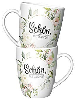La Vida Tasse Porzellan 9x11cm Für Dich Blumenmotiv