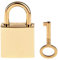 Vektenxi Mini cadenas vintage robuste en alliage pour bagages, sacs à main, cadenas avec clé Doré clair Qualité supérieure et artisanat créatif exquis