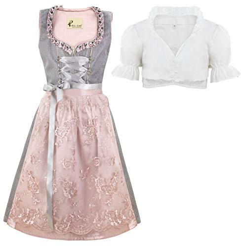 Alte Liebe Trachtenkleid 3tlg. Kinder Dirndl mit Spitzenschürze Kinder Kleid Gr. 104,116,128,140,152,164