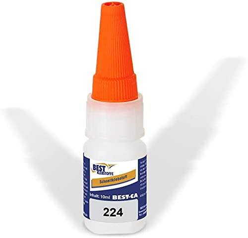 BEST KLEBSTOFF - CA 224 | Sekundenkleber mittelviskos | 10g | Universell einsetzbar | Mittelviskoser Klebstoff | Hochfest | Wärmenbeständig | sekundenschnelle Aushärtung