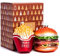 Every Day is Christmas Glasgeblasene Ornamente niedliche handgefertigte Figuren Baumschmuck Burger Fries