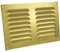 242 x 165mm Hooded Louvre Airflow Vent - Polished Brass - Internal Door Plate | Indoor Ventilation Wall Plate - Airing Cupboard Boiler Room - Increased Airflow Door Vent