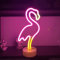 Flamingo Neonlicht LED Leuchtreklame Rosa Leuchtreklame mit Halter Basis USB & Batteriebetriebenes Neon Nachtlicht Flamingo Lampe für Kinderzimmer Neonlicht Schilder für Weihnachten Hochzeit Bar