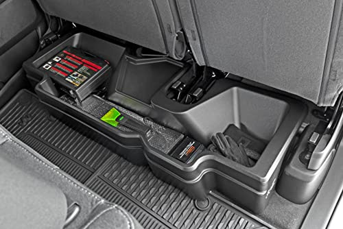 Rough Country Under Seat Storage for Ram 1500 Crew Cab (2019-2026) - Custom Rear Under Seat Organizer Tray without Lid