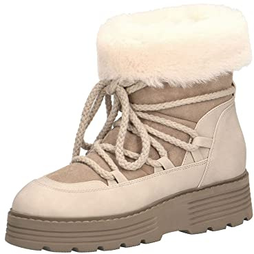 Caprice Schnürstiefelette Warmfutter Beige 26603 Warmfutter