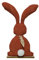 Osterhase Deko Aufsteller 45cm Samt Holz Osterdeko Dekofigur Hase Frühling Terracotta