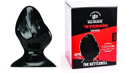 Analplug Steroid The Kettlebell 12,5×7,6-11,0cm, schwarz, realistisches Hautweiches Flexxx Material, Unisex