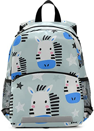 Anantty Kinderrucksack Süß Zebra Star Kleiner Freund Kindergartenrucksack für 2-6 Jährige Kinder im Kindergarten und Kinderrucksack für die Kita
