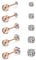 JOVIVI 5 Pairs Surgical Stainless Steel Stud Earrings for Women Men,Double Side Cubic Zirconia Screw Back Studs Earrings Piercing Rose Gold Sleeper Earrings Jewellery 2-6mm