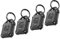ONEONTA 4er Pack Airtag Anhänger - Airtag Schlüsselanhänger - Airtag Hülle Wasserdicht - Air Tages Anhänger für Apple - Airtag Halter Hund, Robust TPU, Schwarz