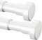 2 aste per tenda da doccia senza foratura, estensibile, telescopico, in acciaio inox, per doccia, per armadio, bagno, balcone, tenda da doccia (70-120 cm, φ25 mm, bianco)