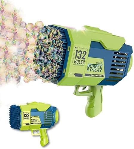 Starlyf Bubble Spray, Siefenblasenmaschine mit Akku, tausende von Seifenblasen in Sekunden, mit LED Licht, ab 3 Jahren