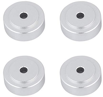 Piedi per Altoparlanti Piedi per Giradischi Lega di Alluminio 4 Pezzi 20 * 8 Mm Piedi per Amplificatore in Lega di Alluminio Cuscinetti per Amplificatore Ammortizzatore Piedi Oro (Argento)