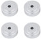 Dioche Pieds D'amplificateur en Alliage D'aluminium, 20x8mm Pointe de Decouplage, Amortisseurs de Chocs, Coussinets D'amplificateur, Pieds Argent, 4 Pièces Anti Vibration pour Haut-Parleur