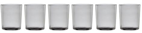 Oneida Stackables Rauchgläser, hoch, 6 Stück, Taupe/Grau