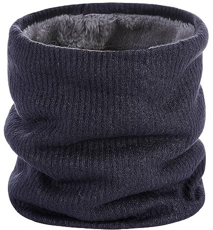 I Kua Fly Loop Schal Damen Herren Thermal Fleece Schlauchschal Winter Neckwarmer Herren Halstuch Winddicht Sportschal Halswärmer für Fahrrad Motorrad Skifahren (Marine)