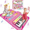 DQMOON Musikmatte mit 2 Trommelstöcke, Mädchen Geschenke Kinderspielzeug Musik Klaviermatte Tanzmatte Keyboard Kinder, Kindergeburtstag Geschenke für Jungen Mädchen 3 4 5 6 Jahre, Weihnachts Geschenke