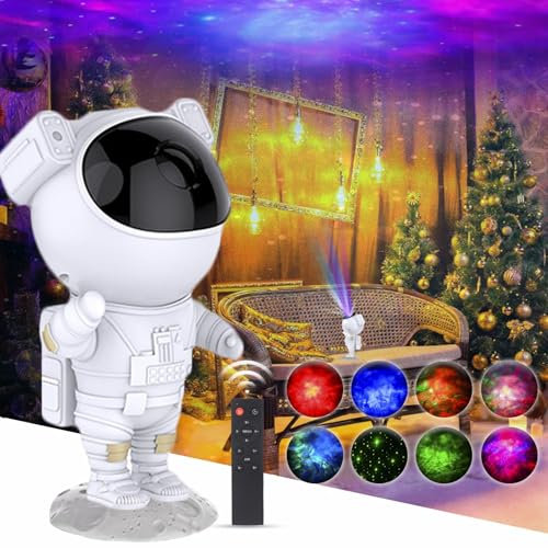 Astronaut Sternenhimmel Projektor Kinder, Nordlicht Projektor, Nachtlicht Sternenhimmel, Sternenprojektor, Sternenlicht Projektor für Schlafzimmer Und Decke (USB)