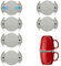 6 apiladores de tazas de café, organizador de tazas apilador ajustable para gabinetes de cocina, organizador apilable de tazas de café para estante de gabinete, apilador de tazas expandible (gris)
