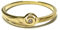 Ring 585/- Gold Zirkonia Schmuckring zart dezent Solitär #60