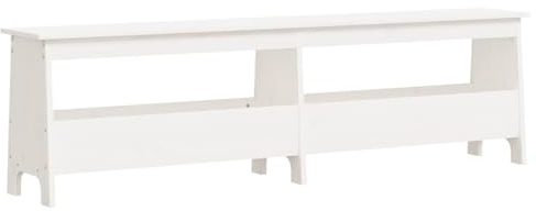 vidaXL Flurbank Weiß 160x28x45 cm Massivholz Kiefer