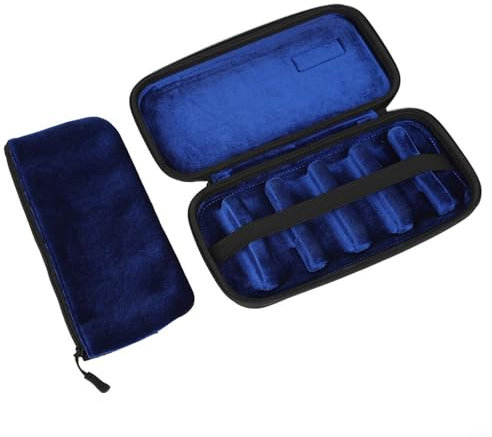 HpLive Saxophonkoffer, Saxophon-Mundstück-Aufbewahrung, harte Tasche, 4 Mundstücke, 27 x 14 x 4,5 cm