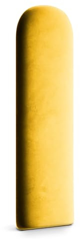 Muralo Wandkissen Gepolstert, Magic Velvet, Wandpolster - 30x100 cm, Gelb | Wandpaneel, ideal als Bettkopfteil oder Lendenkissen - für Schlafzimmer und Wohnzimmer, einfache Anbringung mit Montagekleber