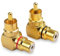 2 PCS 90 Degree RCA Adapter Male to Female, Red and Black, Gold-Plated AV Stereo Male to Female RCA Angle Plug for Audio Connection
