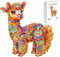 PASJO - Holzpuzzle Erwachsene mit Lama-Motiv, 113 Teile, 20x20 cm - Geschenkidee für Kinder - Holz Puzzle Lama - Einzigartige Tierförmige Holz-Puzzle - Creative Jigsaw aus Holz für Erwachsene